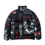 Winter Down Jacket Men Cartoon Bear Print Parka Men Hip Hop Harajuku Streetwear Winter Thick Warm Jackets Coats Oversize M-XL